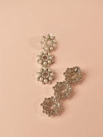 Load image into Gallery viewer, Pearl Earrings With Stone | Party Wear Silver Earrings With Pearls