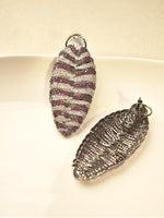 Load image into Gallery viewer, Ruby Crystal Oval Dangle Earrings | Statement Ruby & Silver Wave Oval Earrings