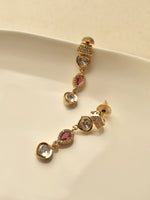 Load image into Gallery viewer, Double-Layer Necklace with Green and Red Stones | Stylish Kundan Necklace set