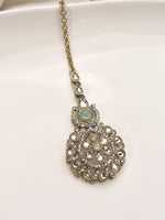 Load image into Gallery viewer, Beautiful Kundan Necklace set | Green stone With Kundan Necklace set