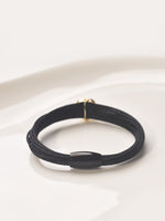 Load image into Gallery viewer, Black Multi Wrap Bracelet with a Kundan | Fashionable Crystal Bloom Bracelet