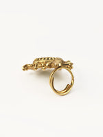 Load image into Gallery viewer, Traditional Ethnic Statement Ring | Golden Ring of Lord Ganesha Style