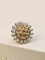 Load image into Gallery viewer, Beautiful Kundan Finger Ring | Classic Cluster Jewelry Ring