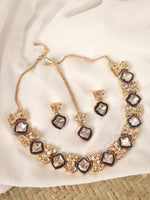 Load image into Gallery viewer, Blue Necklace Set | Kundan Necklace Set