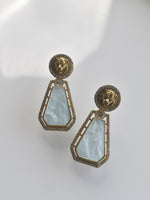 Load image into Gallery viewer, Golden Polish Earrings | Blue Stone Earrings