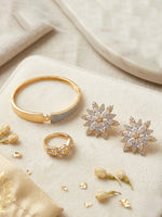 Load image into Gallery viewer, Bracelet, Ring and Earring Combo Set | Trendy Modern Jewelry Combo