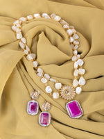 Load image into Gallery viewer, Bright Pink Gemstones Pendant