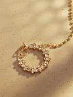 Load image into Gallery viewer, Circular Nose Ring with Pearl Chain