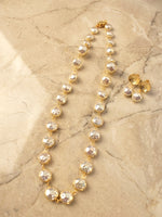 Load image into Gallery viewer, Stylish Gold-Tone Pearl Necklace | Delicate Pearl Necklace Set