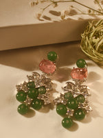 Load image into Gallery viewer, Green Beads Earrings