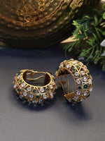 Load image into Gallery viewer, Green Stone Hoops