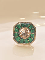 Load image into Gallery viewer, Green Gemstone Finger Ring