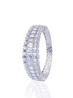 Load image into Gallery viewer, High-Shine 3-row Silver tone Bracelet