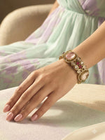 Load image into Gallery viewer, Kundan Bracelet with Multiple Colorful Gemstones | Indo-Western Bracelet with Colourful fancy Stones