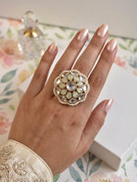 Load image into Gallery viewer, Magnificent Kundan-Inspired Cocktail Ring