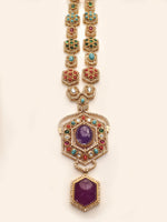 Load image into Gallery viewer, Necklace With Purple Stone Pendant Set