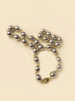 Load image into Gallery viewer, Orbit Two-Tone Metallic Beaded Necklace Set
