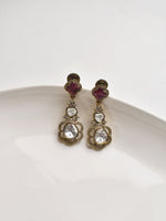 Load image into Gallery viewer, Pair of ornate earrings with gemstones