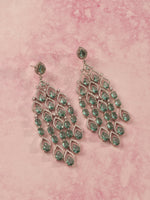 Load image into Gallery viewer, Pair of Green Gemstone Earrings