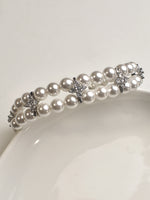 Load image into Gallery viewer, Pearl Bracelets with AD Stone
