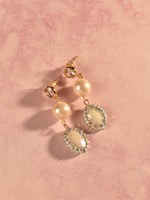 Load image into Gallery viewer, Pearl and gemstone earrings