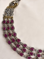 Load image into Gallery viewer, Pink Metal Necklace