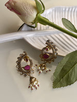 Load image into Gallery viewer, Pink Stone Earrings