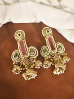 Load image into Gallery viewer, Pink Stone Earring