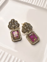 Load image into Gallery viewer, Pink Stone Earring