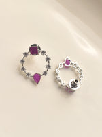 Load image into Gallery viewer, Purple Gemstones Stud | Stylish AD Stud