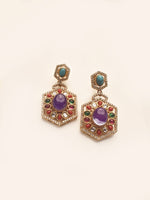 Load image into Gallery viewer, Purple Stone Earring