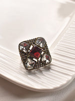 Load image into Gallery viewer, Red Stone Finger Ring