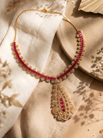 Load image into Gallery viewer, Ruby Red & AD Crystal Pendant Necklace Set