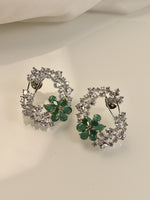 Load image into Gallery viewer, Green Stone Stud | Round Stud