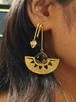 Load image into Gallery viewer, Stylish Golden Polish Earring | Anti Tarnish Stone Earrings