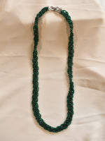Load image into Gallery viewer, Green Beads Necklace | Tassel Necklace