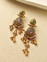 Load image into Gallery viewer, Traditional South Indian Long Necklace Set