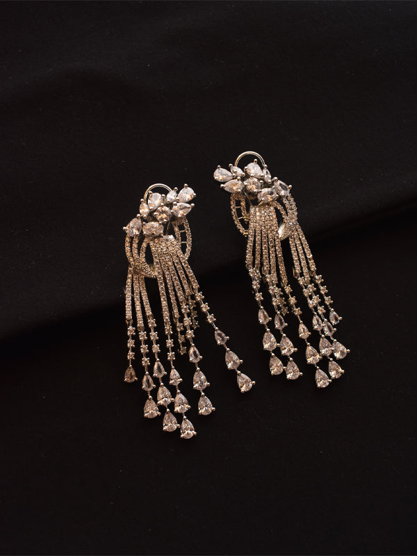 Traditional white store stone earrings