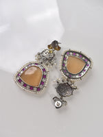 Load image into Gallery viewer, White Stone Earrings