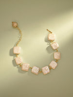Load image into Gallery viewer, White Square Beads Bracelet | Classic Pearl Bracelet