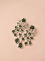 Load image into Gallery viewer, Party wear stylish Earrings | Green Stone Earrings
