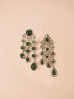 Load image into Gallery viewer, Party wear stylish Earrings | Green Stone Earrings
