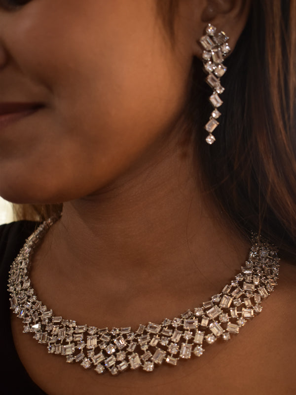 Stone Choker Necklace | White Stone Necklace