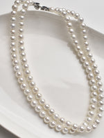 Load image into Gallery viewer, White Colour Beads Choker | Two Line Beads Choker
