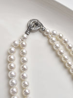 Load image into Gallery viewer, White Colour Beads Choker | Two Line Beads Choker
