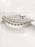 Load image into Gallery viewer, Classic Pearl Choker Set | 3 Layered White Pearl Necklace Sat
