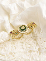 Load image into Gallery viewer, Antique Elephant Two-Finger Statement Ring | Temple Style Double Finger Ring
