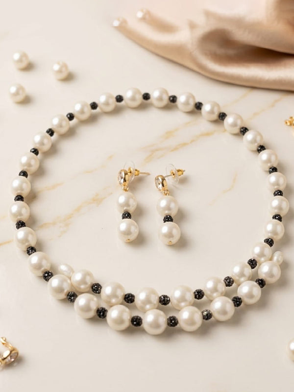 Beads Choker |White Beads Hasli