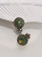 Load image into Gallery viewer, Green Stone Necklace Set | Multi Kundan Necklace Set
