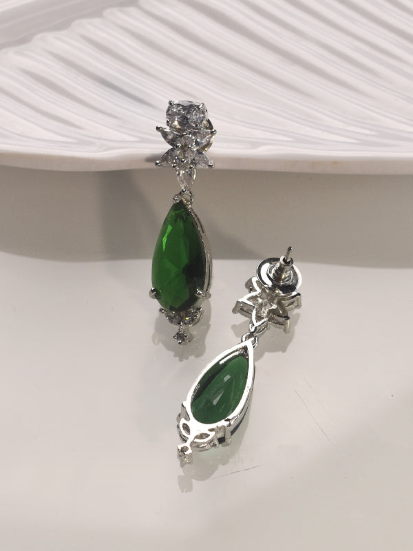 Green Stone Necklace Set | AD Necklace Set